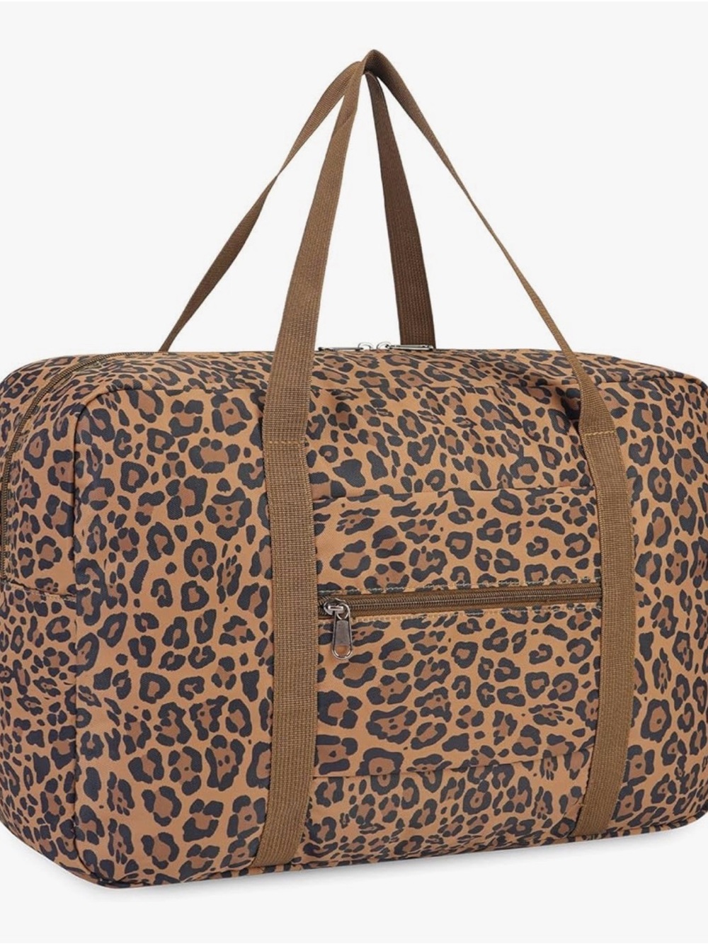Leopard Print Travel Gym Weekend Bag - NWOT 17.7x12.6x6.3 - Picture 2 of 3
